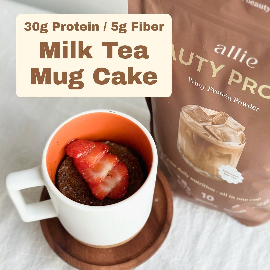 【High Protein Recipe】Taiwanese Milk Tea Mug Cake
